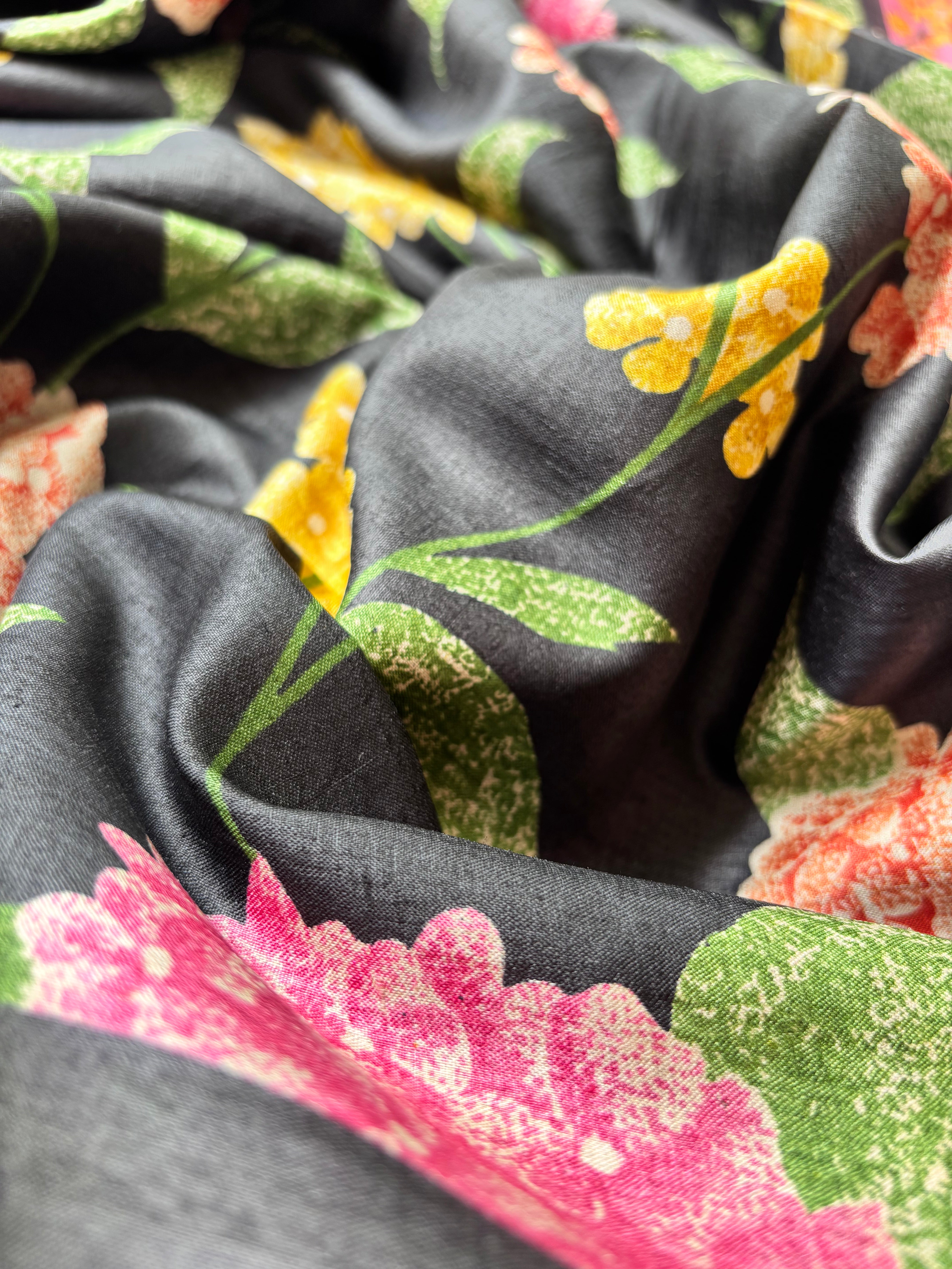 Black Tussar Saree